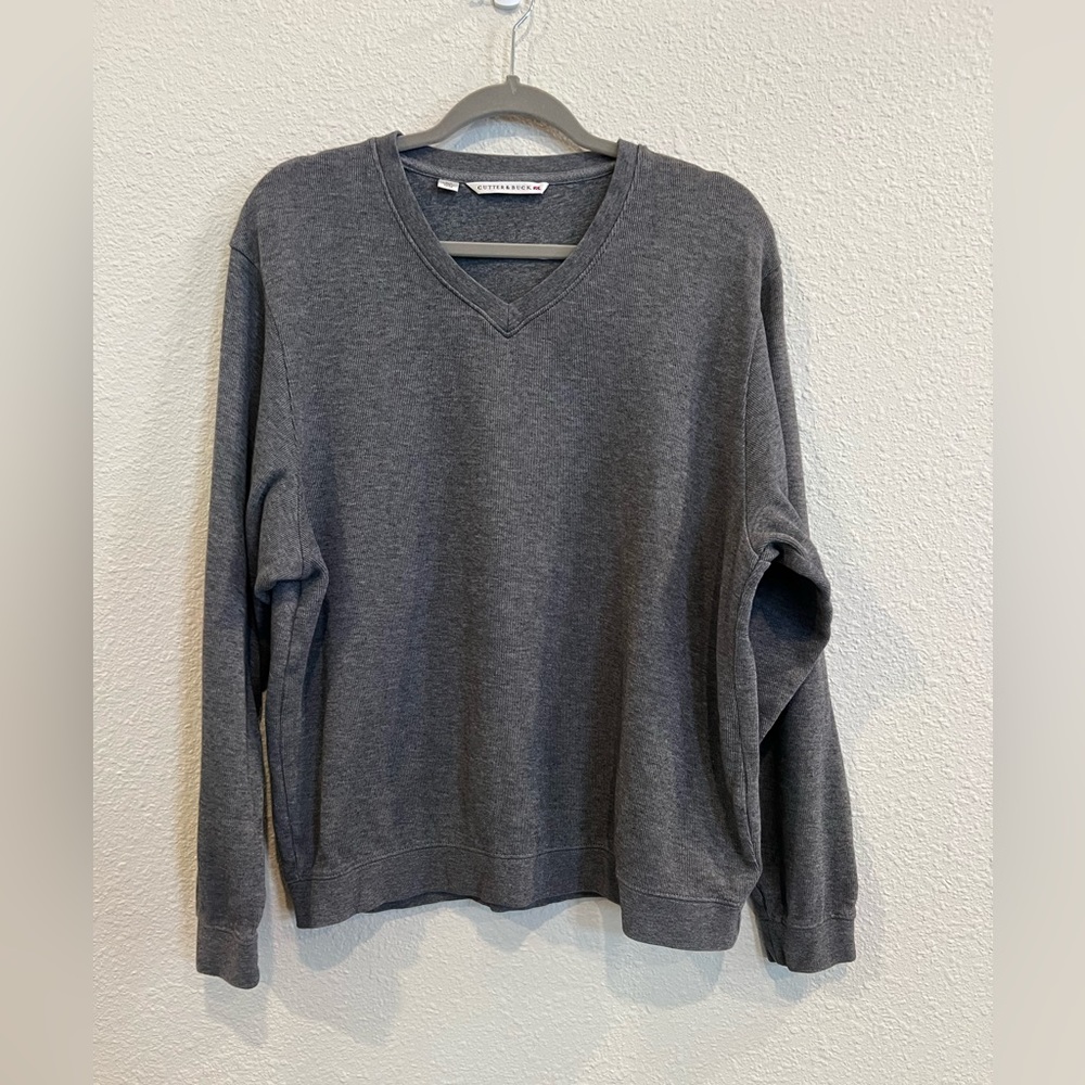 Cutter & Buck Gray V-Neck Sweater